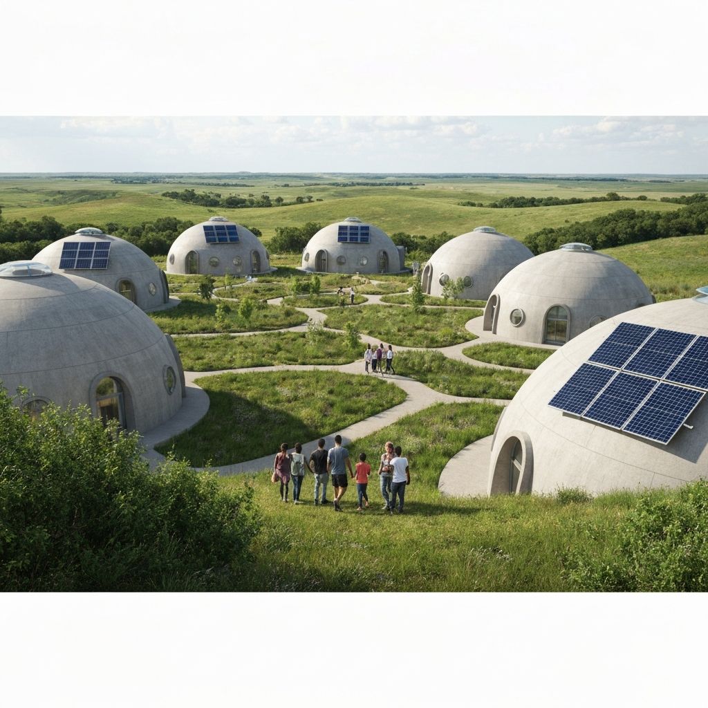 Midwest TerraDome Eco-Village in Natural Setting