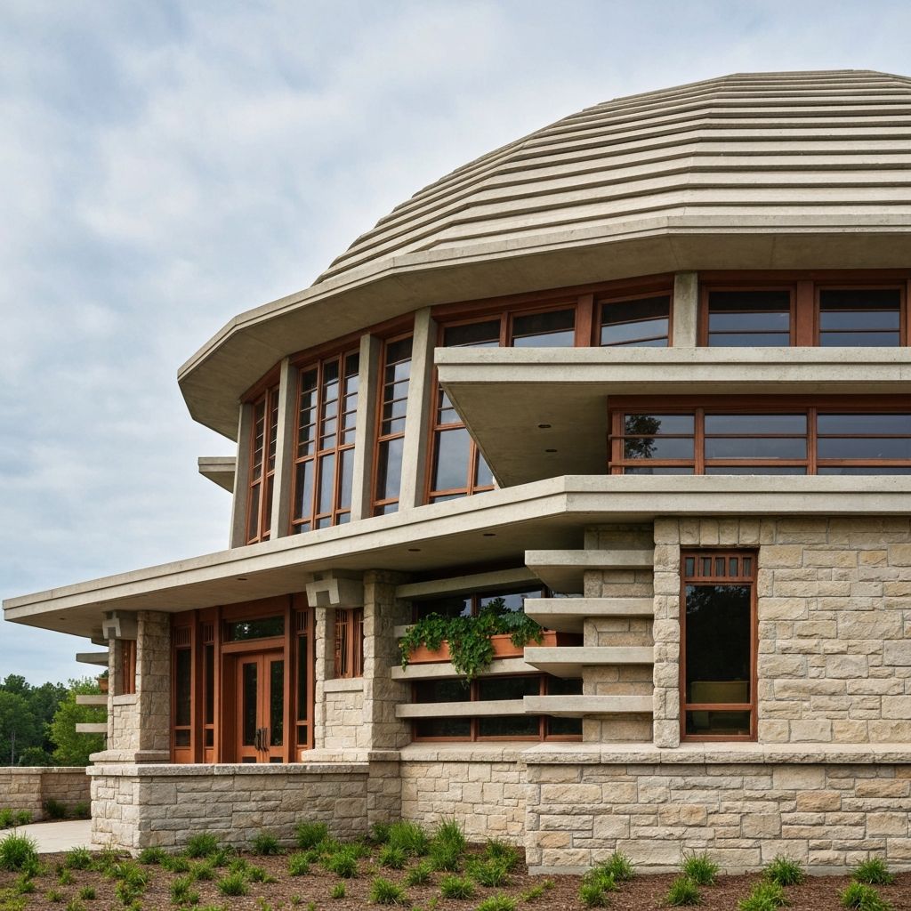 TerraDome Architectural Details with Natural Materials